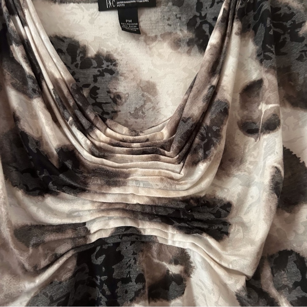 INC Short-Sleeve Printed Top - Picture 3 of 4